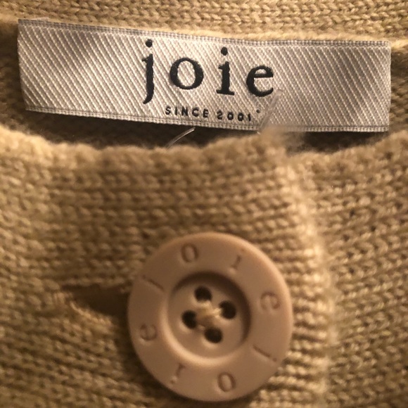 NEW JOIE brand button down sweater. Soft Wool. Tan. Size M. Figure Flattering - Picture 4 of 6